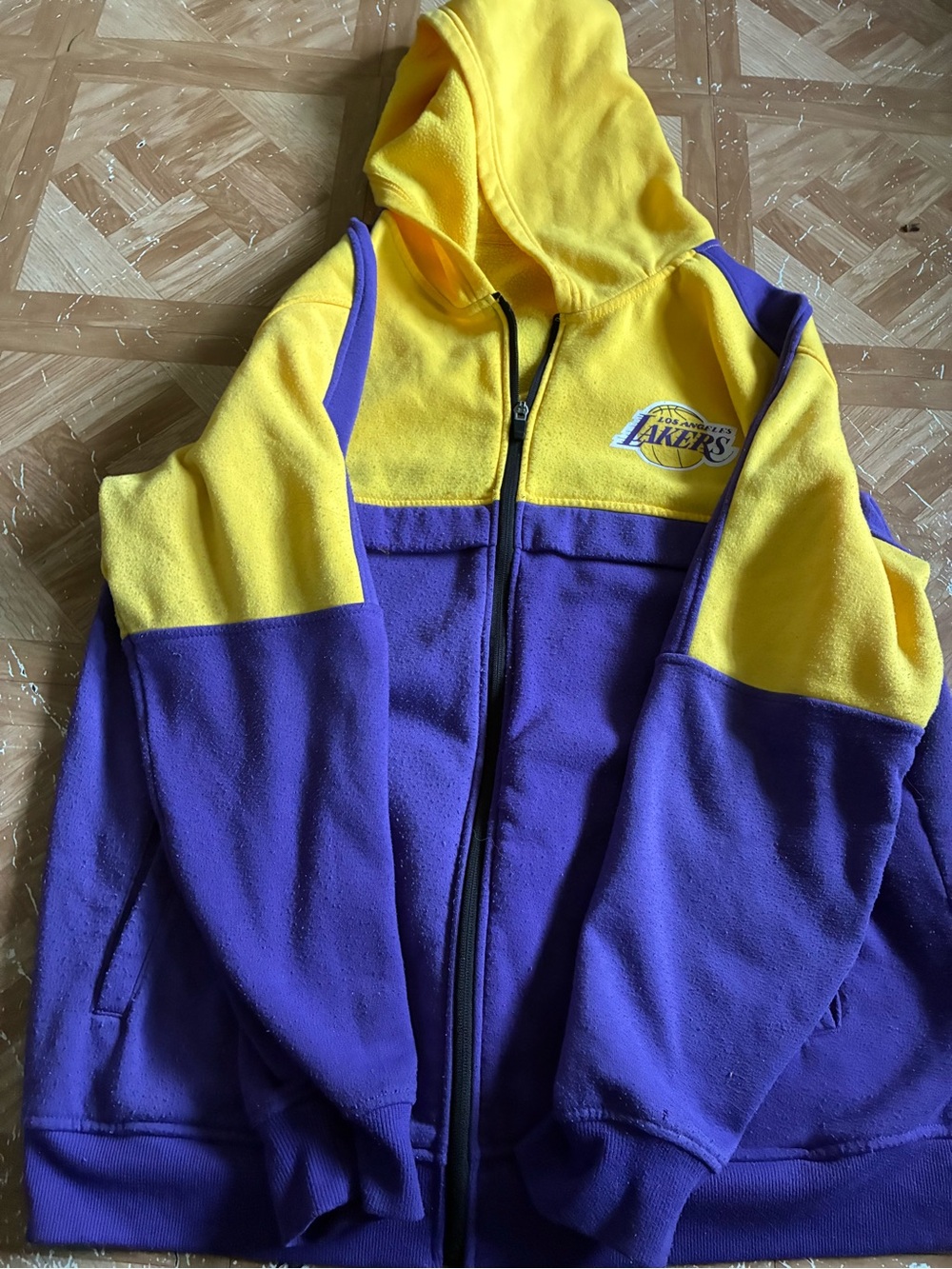 Yellow & Purple Full-Zip Hoodie